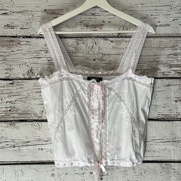 Lauren Ralph Lauren Tops - Lauren Ralph white cotton lace top size L